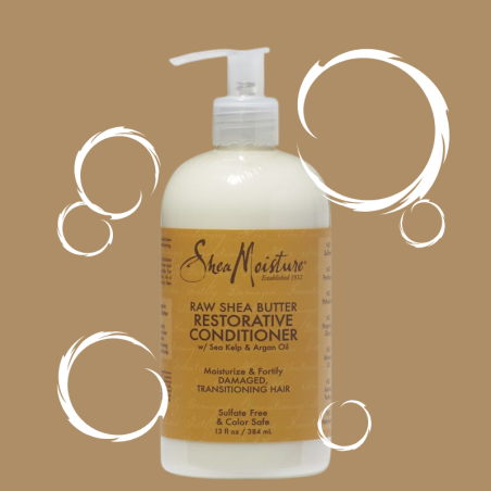 SheaMoisture con Manteca de Karité Pura Champú Retención Extra de Humedad, para cabello dañado 384 ml