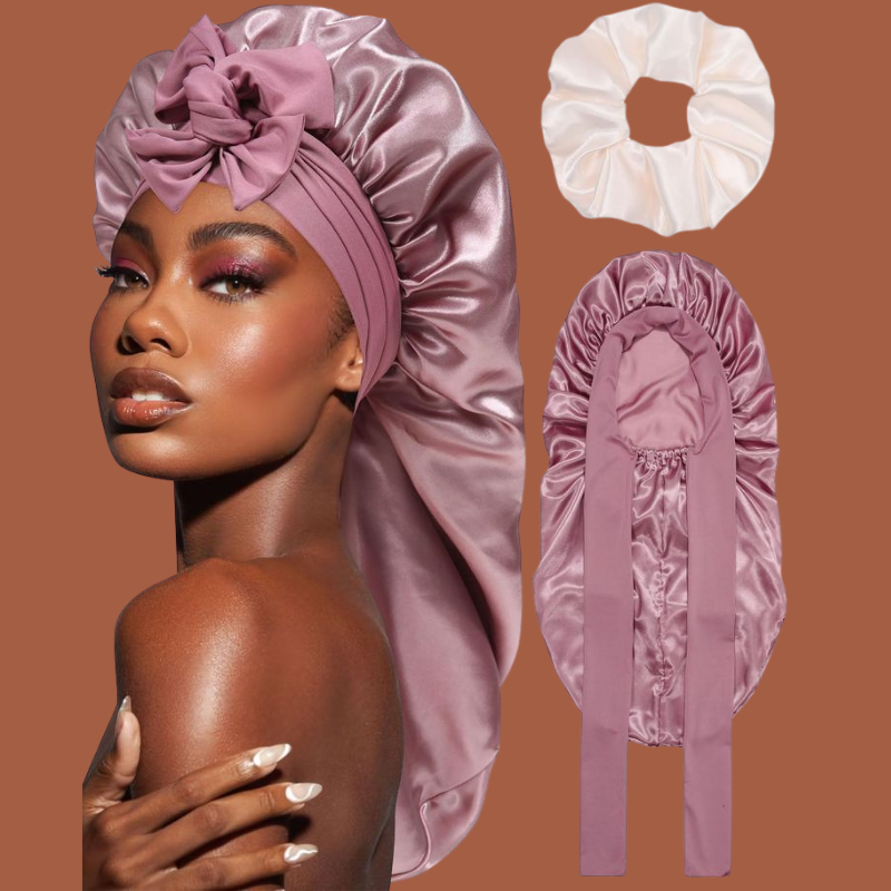 Gorro de satín de seda, envoltura de cabello para dormir, gorro suave y cómodo